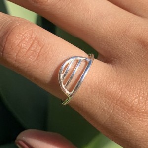 sunset sterling silver ring