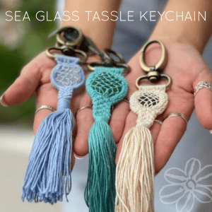 Betty Belts Sea Glass Tassle Keychains