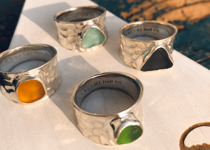 Betty Belts Sea Glass Rings (OFFSHORE)