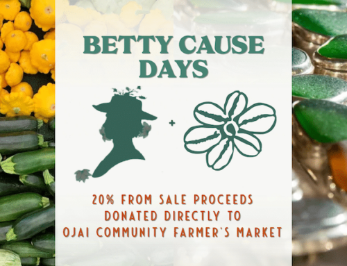 💚 BETTY CAUSE DAYS 🌾 Donating 20% to Ojai Community Farmer’s Market 💸 Betty Pop-Up Shop in Ojai! Come see us!