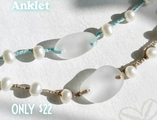 July Betty Special: Mals Pearl + Sea Glass Anklet
