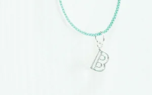 | Sea Glass Jewelry | Betty Belts b-letter-on-blue-cord