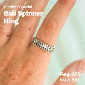 | Sea Glass Jewelry | Betty Belts october-special-of-the-month-bali-spinner-ring
